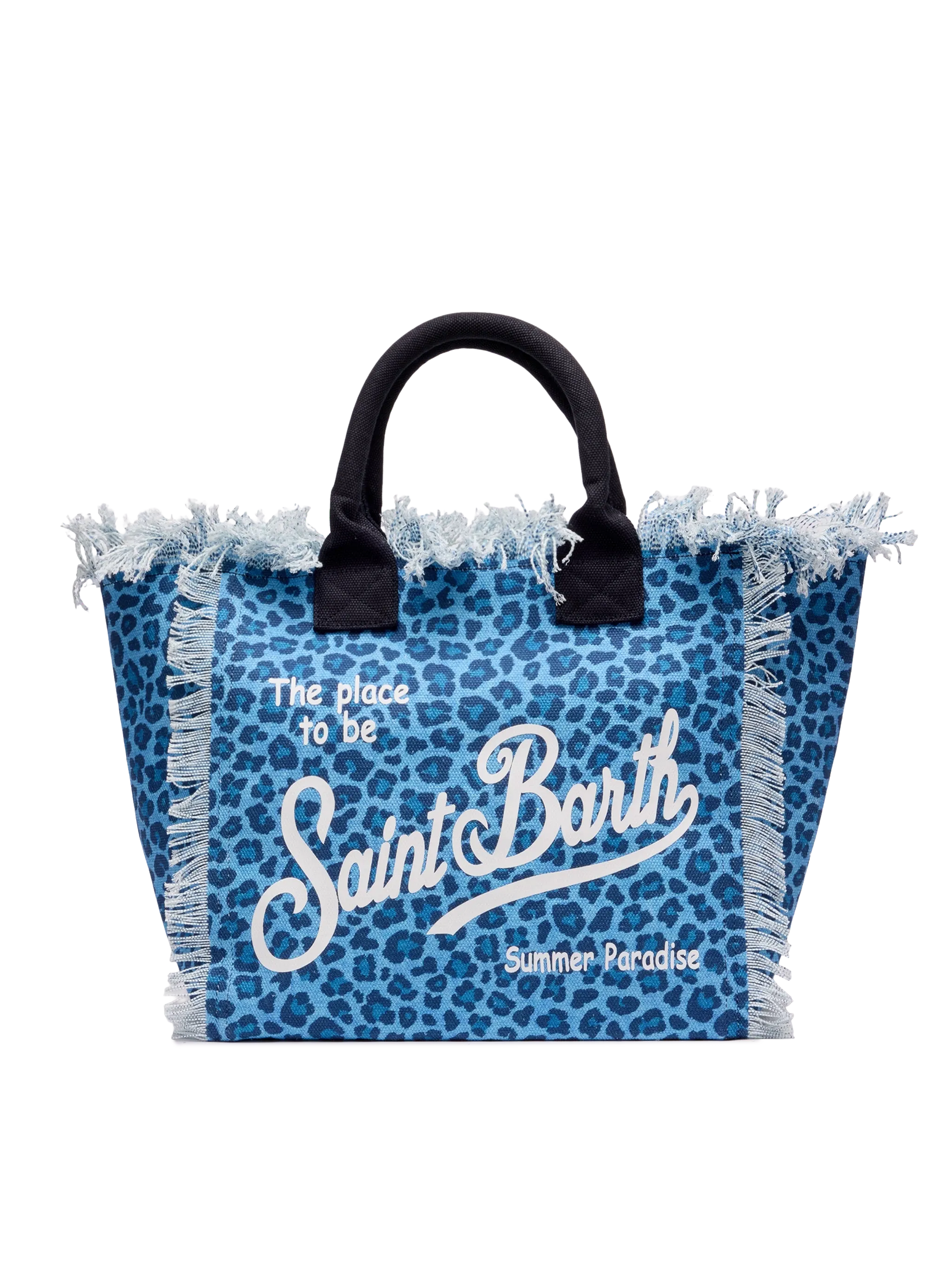Cotton canvas Vanity tote bag with animalier print - MC2 Saint Barth