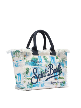Kosmetiktasche aus Baumwollcanvas mit griechischem Fenster-Print | AI BY RICKDICK SPECIAL EDITION