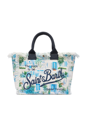 Kosmetiktasche aus Baumwollcanvas mit griechischem Fenster-Print | AI BY RICKDICK SPECIAL EDITION