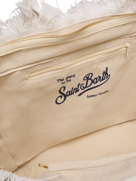 Cotton canvas Vanity tote bag with St. Barth patch logo - MC2 Saint Barth