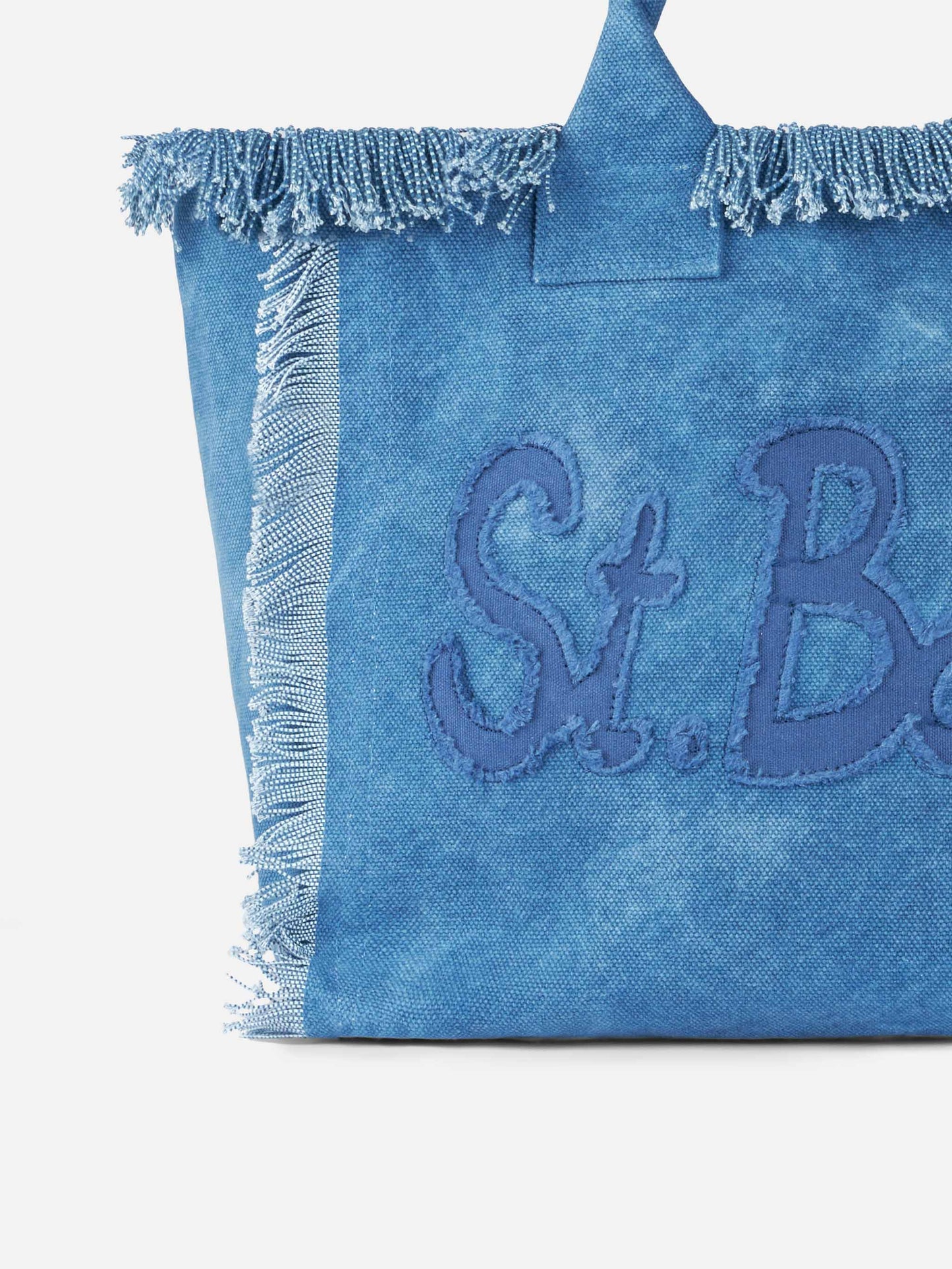 Cotton canvas Vanity tote bag with St. Barth patch logo - MC2 Saint Barth