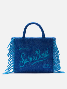 Schminkdecke als Schultertasche mit seitlichen Fransen