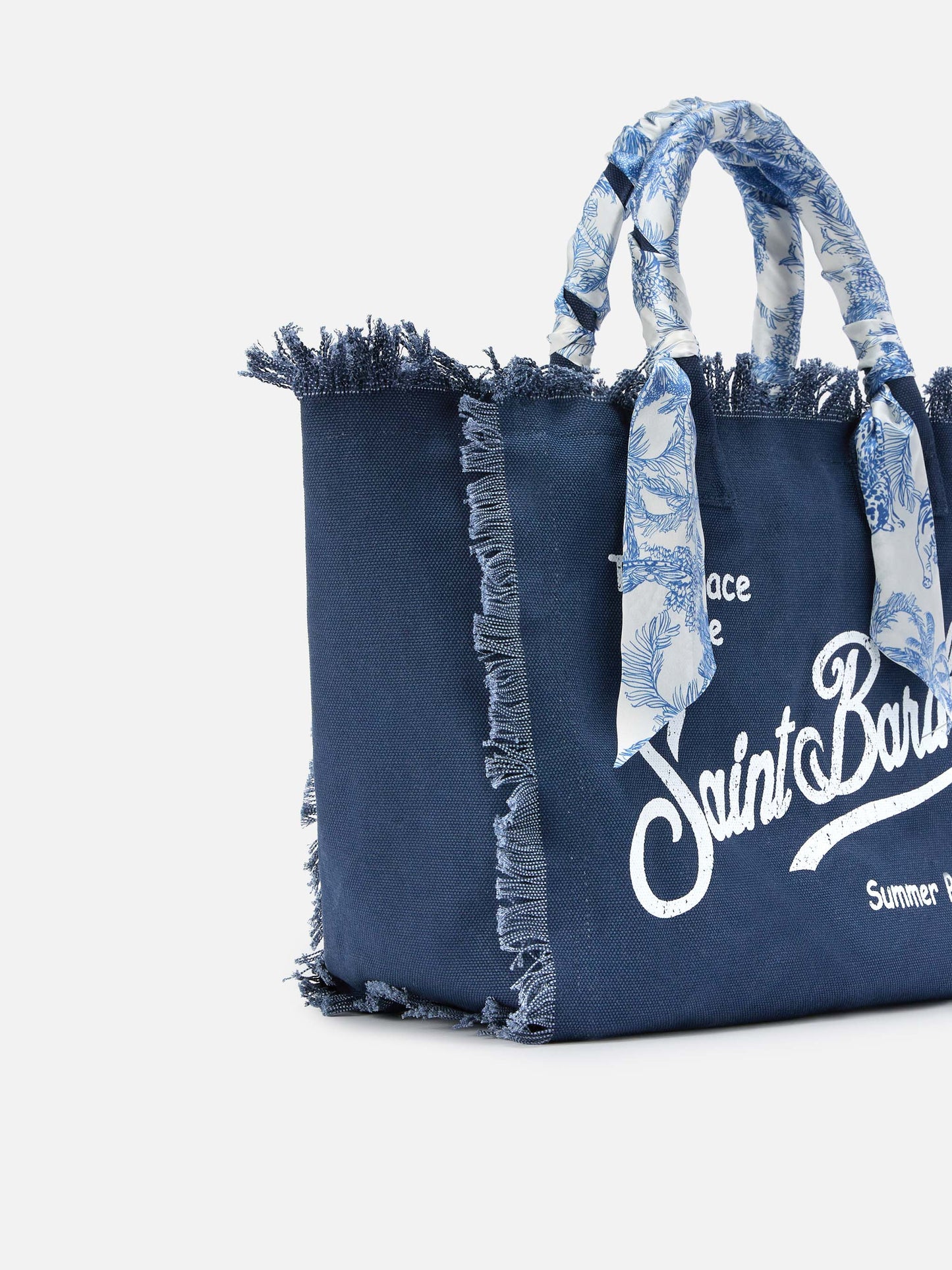 Blue Canvas Vanity regular bag with removable twill