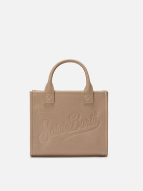 Vanity Bag Midi Shoulder Bag in hazelnut hammered leather