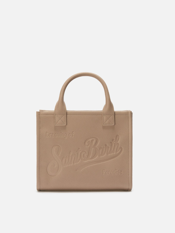 Vanity Bag Midi Shoulder Bag in hazelnut hammered leather