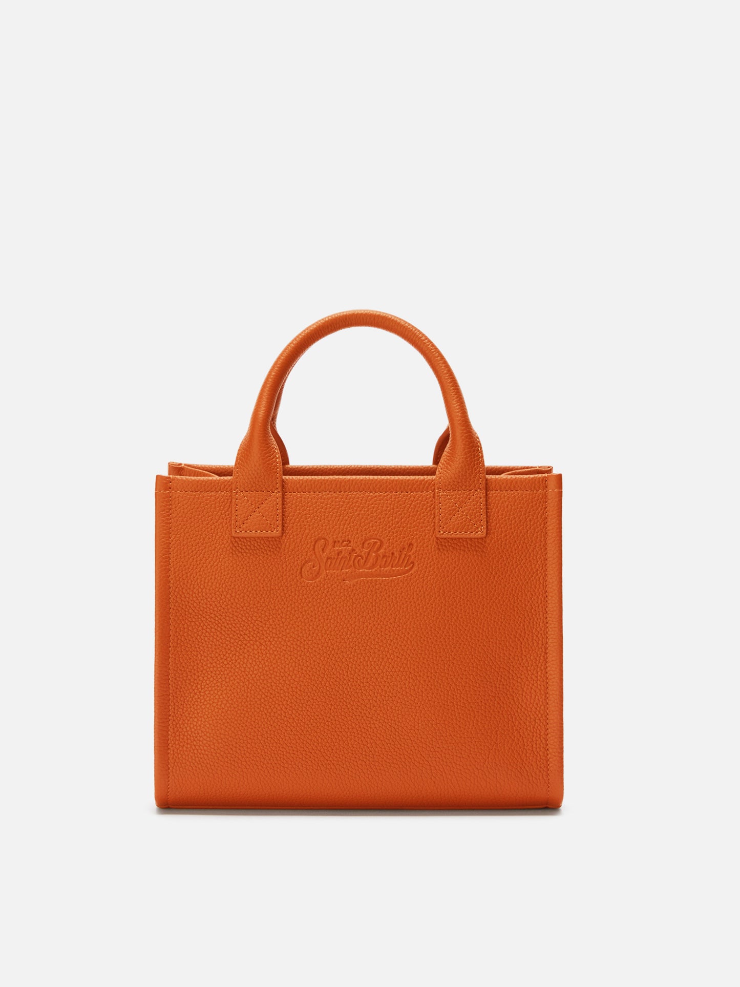 Borsa a spalla Vanity Bag Midi in pelle martellata orange