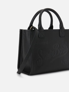 Black pebbled leather Vanity medium bag