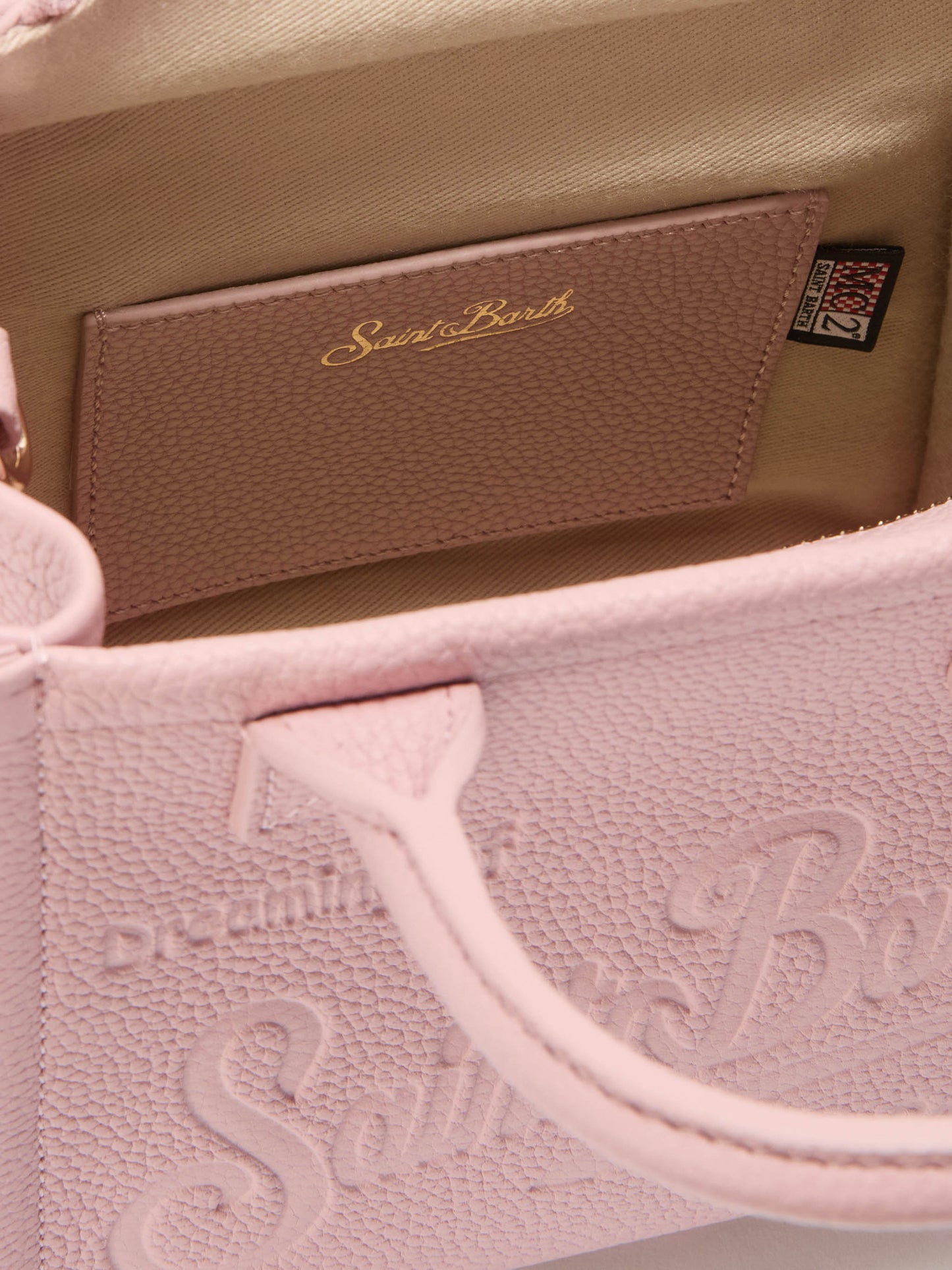 Pink pebbled leather Vanity mini bag