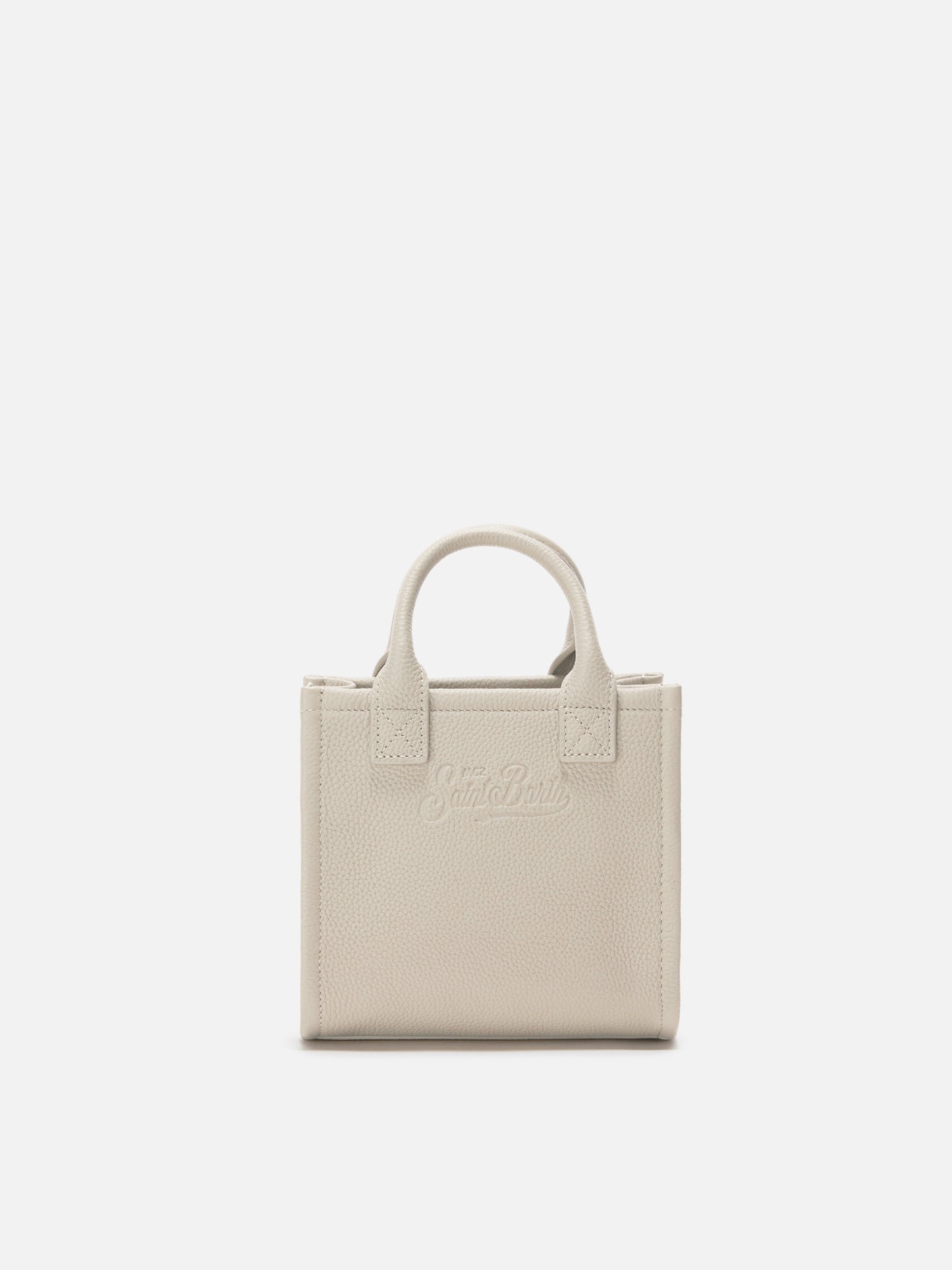 Vanity Bag Mini Shoulder Bag in white hammered leather