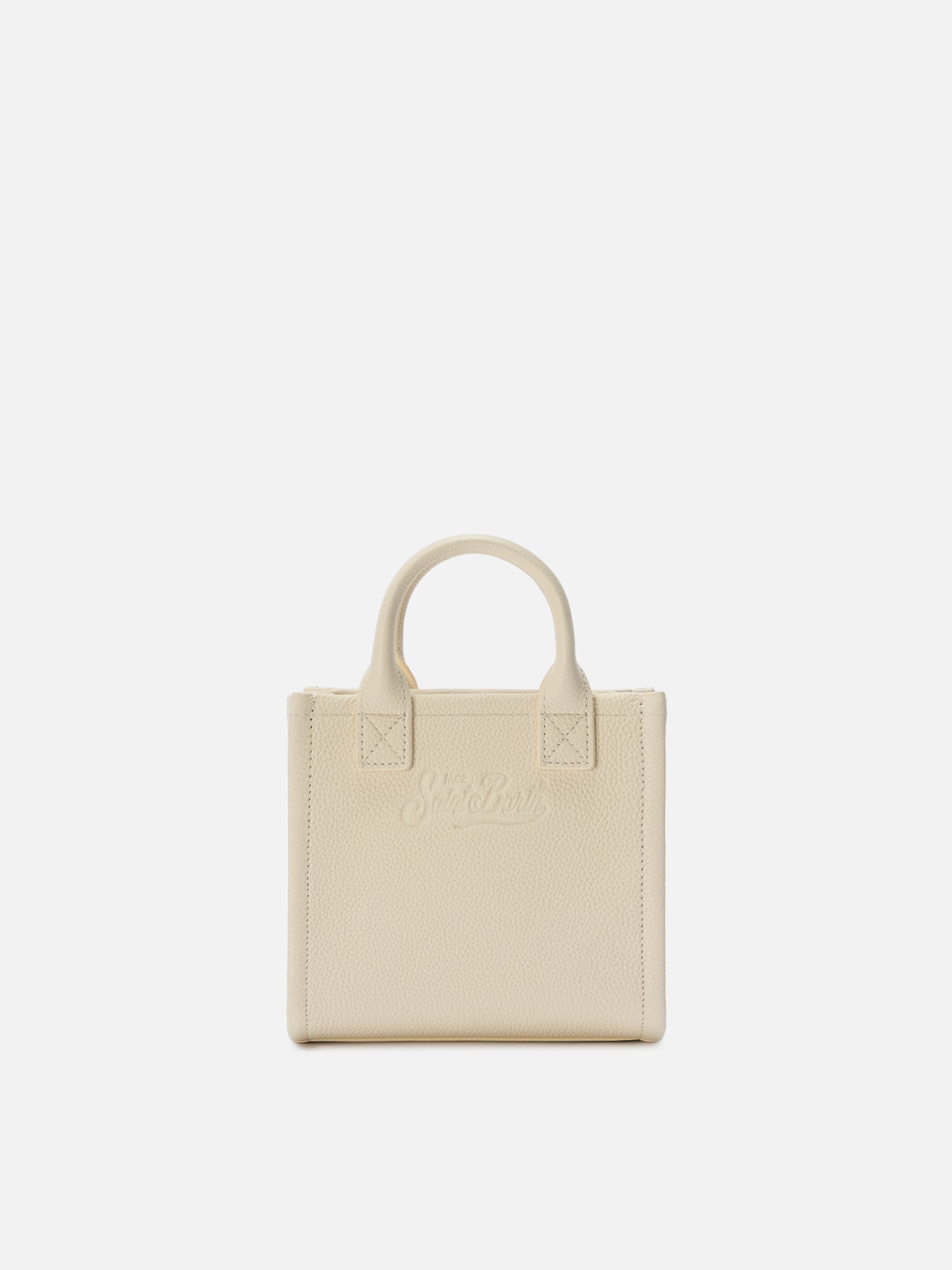 Ivory pebbled leather Vanity mini bag