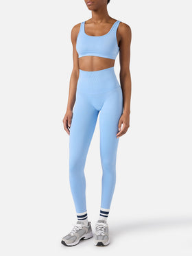 Light blue Vega technical fabric sports leggings
