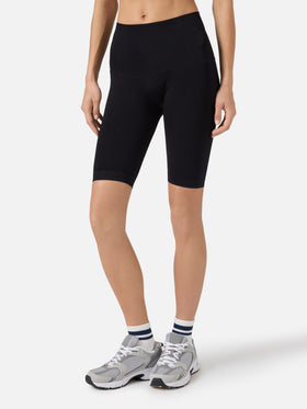 Black Vega technical fabric biker leggings