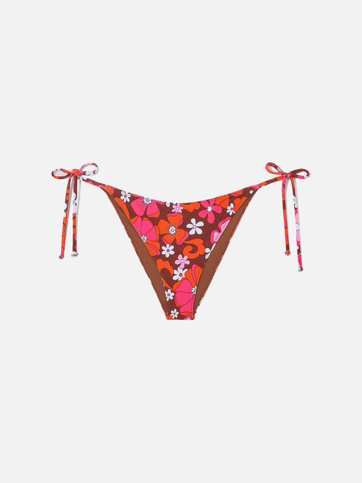 Virgo swim briefs with floral print