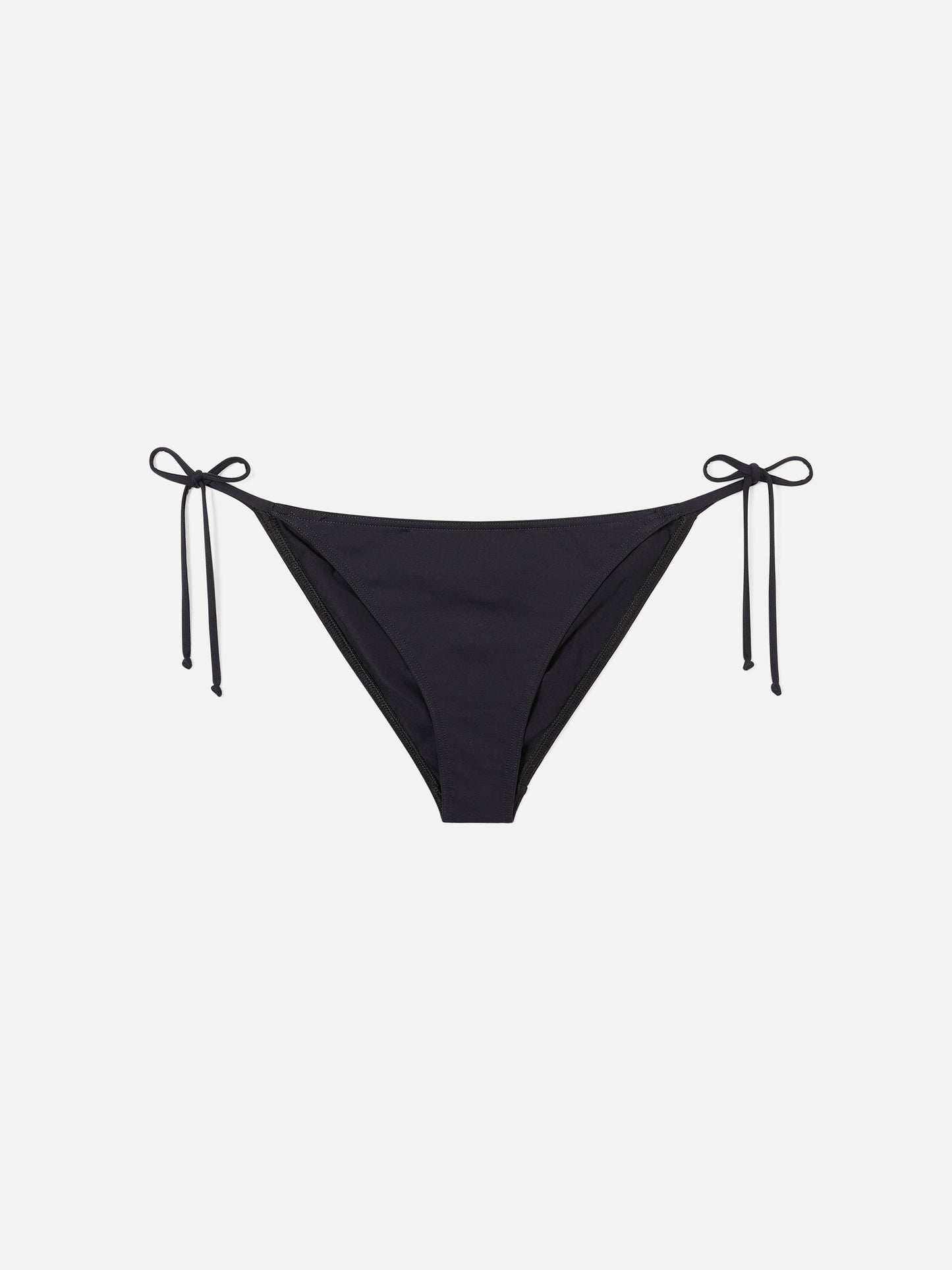 Braguita de bikini Virgo con lazos laterales en negro liso 