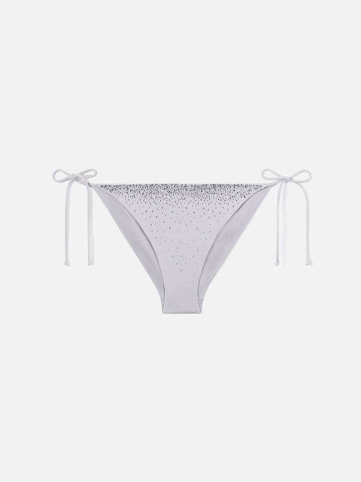 Bikini Annabelle Virgo argento con dettagli strass