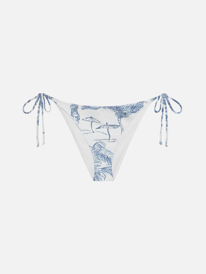 Klassische Badehose für Damen Virgo mit Toile de Jouy-Print