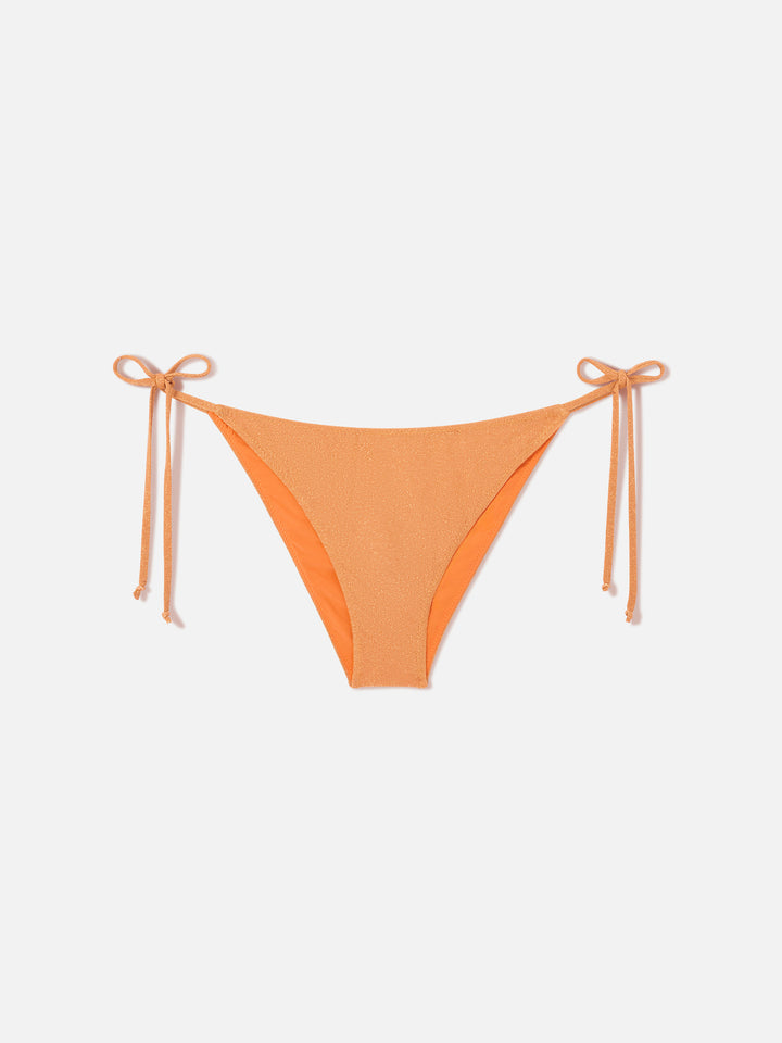 Bikini de triángulo Janet Virgo orange lurex 