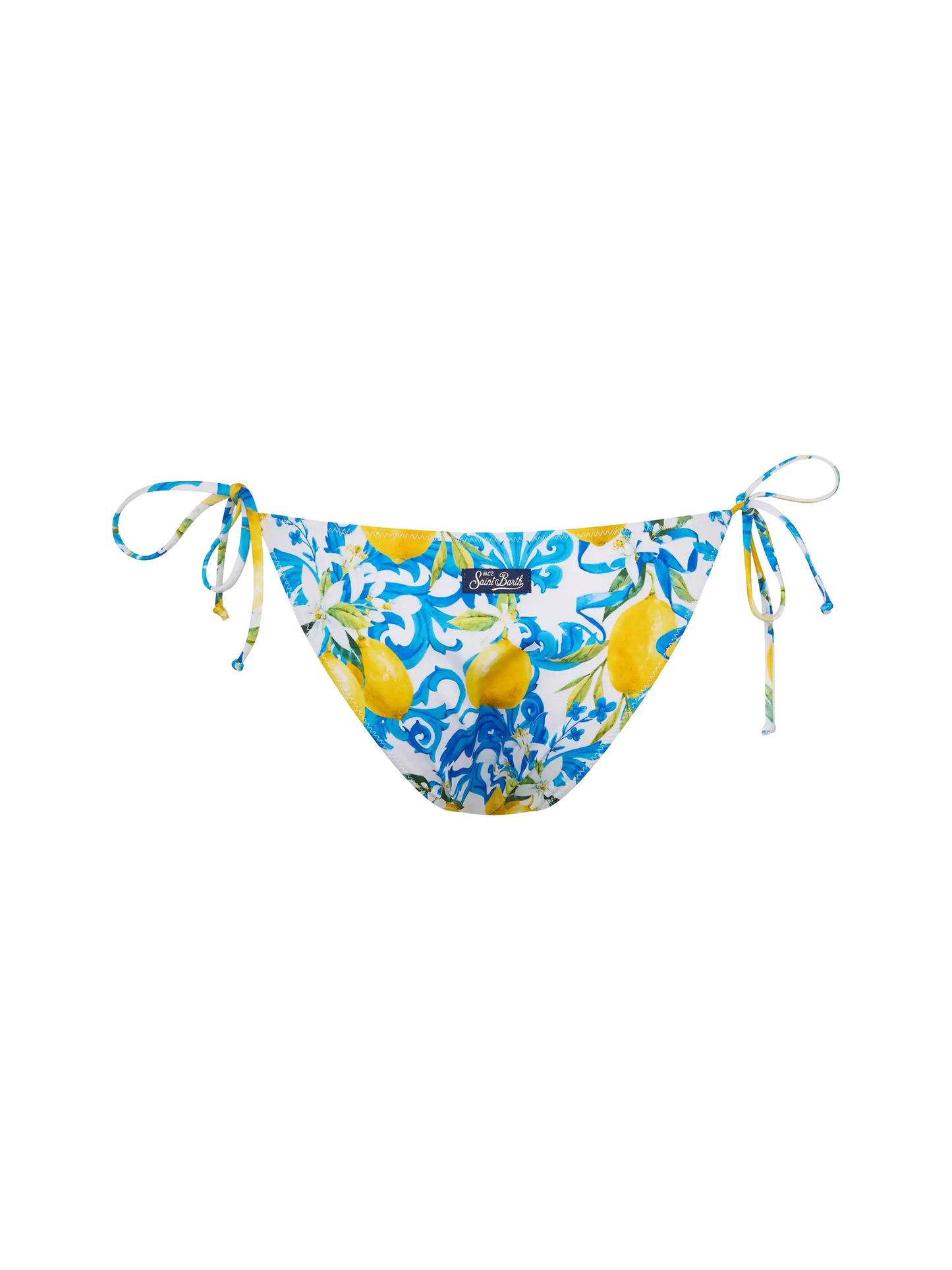 Virgo classic swim briefs with majolica print