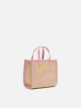 Beige Vivian Mini Straw handbag