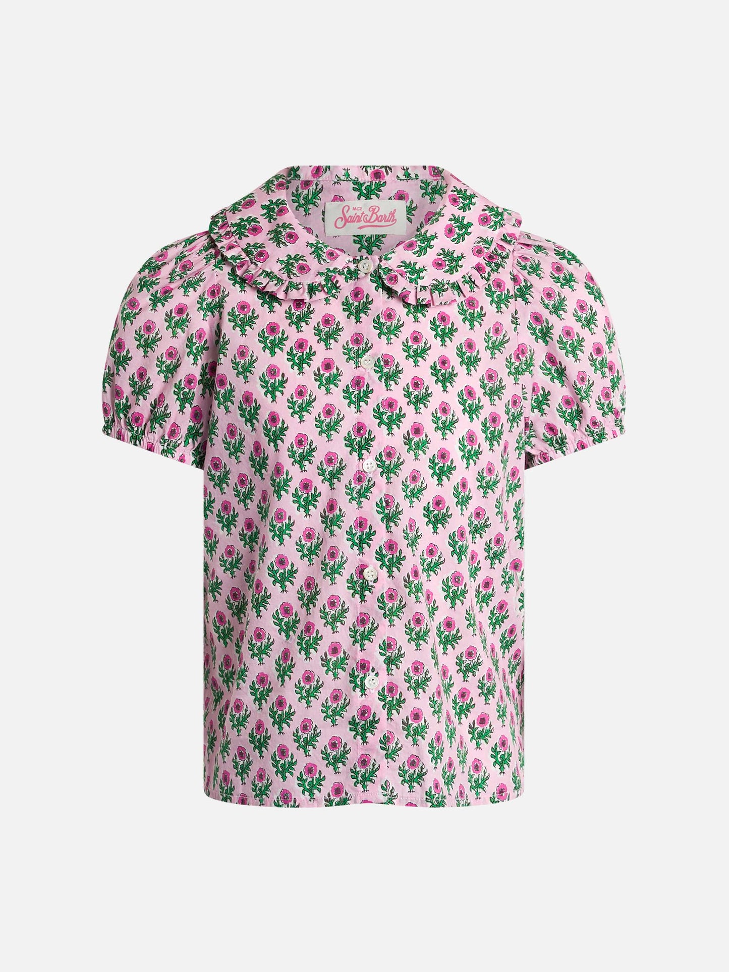 Maglione boxy da bambina Violan Jr con stampa fiori