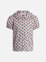 Boxy-Shirt Violan Jr für Mädchen mit Blumenprint