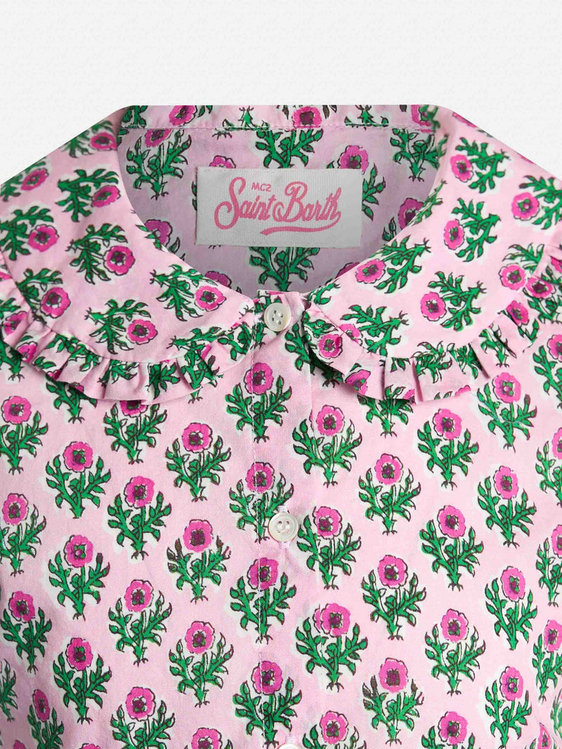 Boxy-Shirt Violan Jr für Mädchen mit Blumenprint