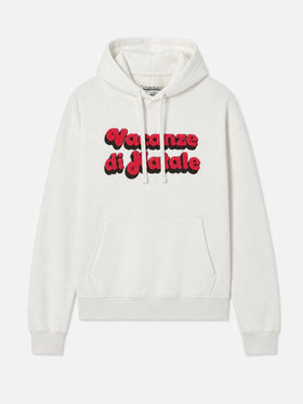 Sweat à capuche Virginia en coton blanc avec broderie Vacanze di Natale | VACANZE DI NATALE SPECIAL EDITION 