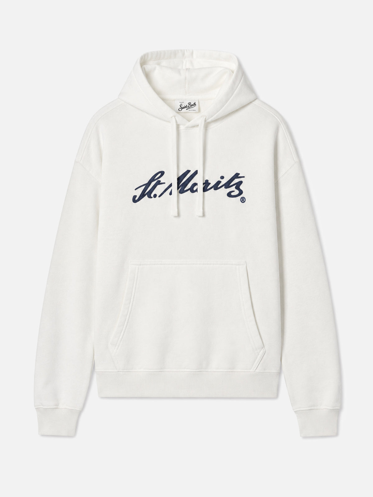 Sweat à capuche Virginia en coton blanc avec broderie St. Moritz | ST. MORITZ SPECIAL EDITION 