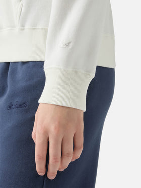 Felpa Virginia in cotone bianco con ricamo St. Moritz | ST. MORITZ SPECIAL EDITION