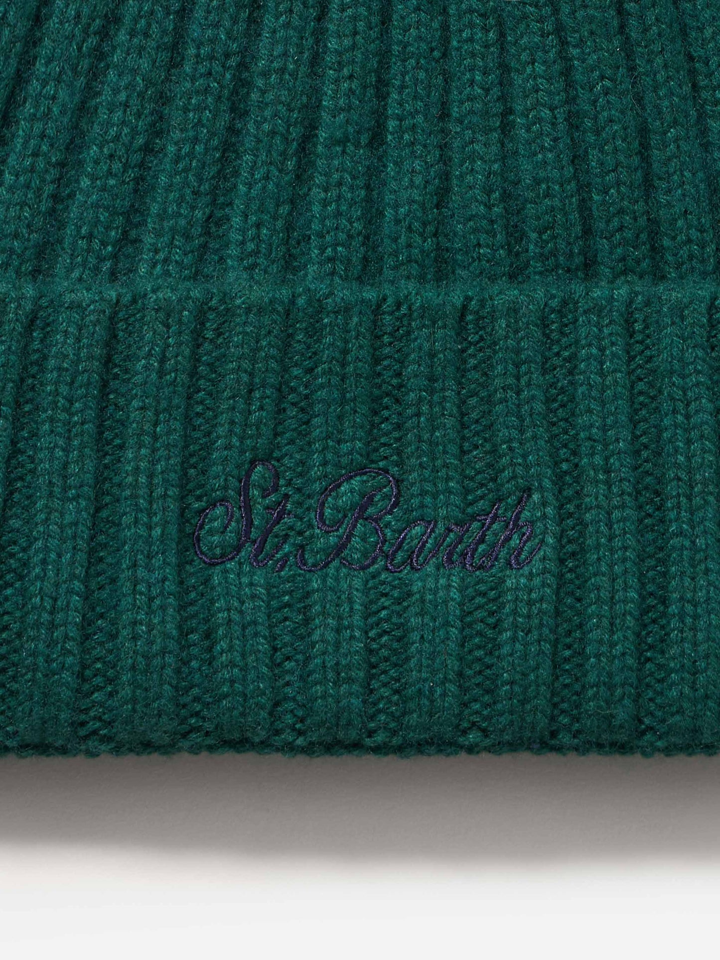 Cappello da uomo in cashmere a coste verde britannico Wengen