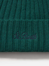 Cappello da uomo in cashmere a coste verde britannico Wengen