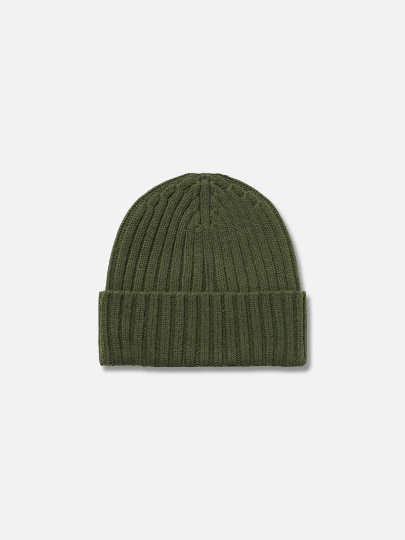 Man military green cashmere blend hat Wengen