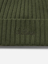 Man military green cashmere blend hat Wengen