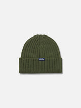 Man green ribbed hat Wengen with Apres ski embroidery