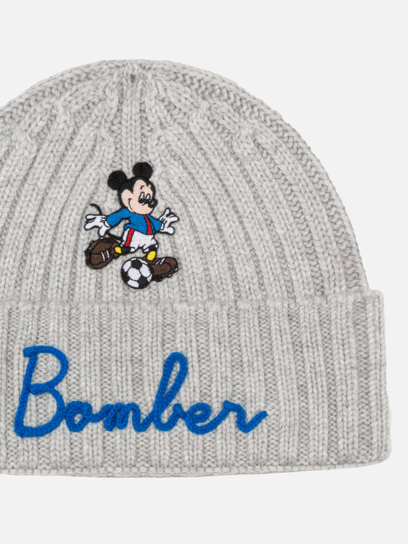 Graue Wengen-Mütze für Jungen mit Mickey Bomber-Stickerei | DISNEY SPECIAL EDITION