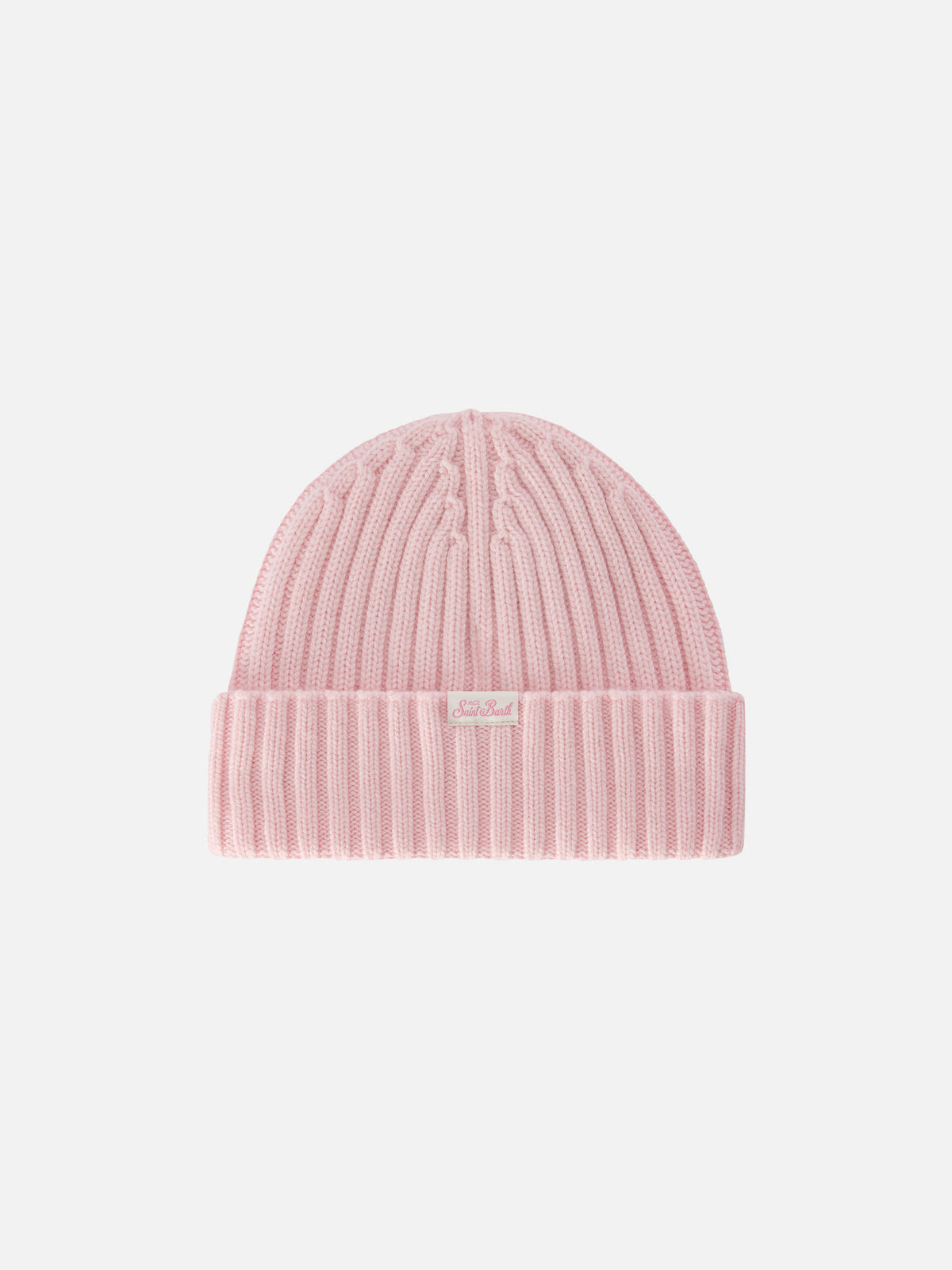 Pink Wengen beanie with Après Chic embroidery