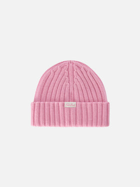 Pink Wengen beanie with Princess embroidery
