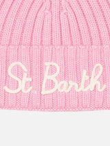 Girl pink hat Wengen with St. Barth embroidery