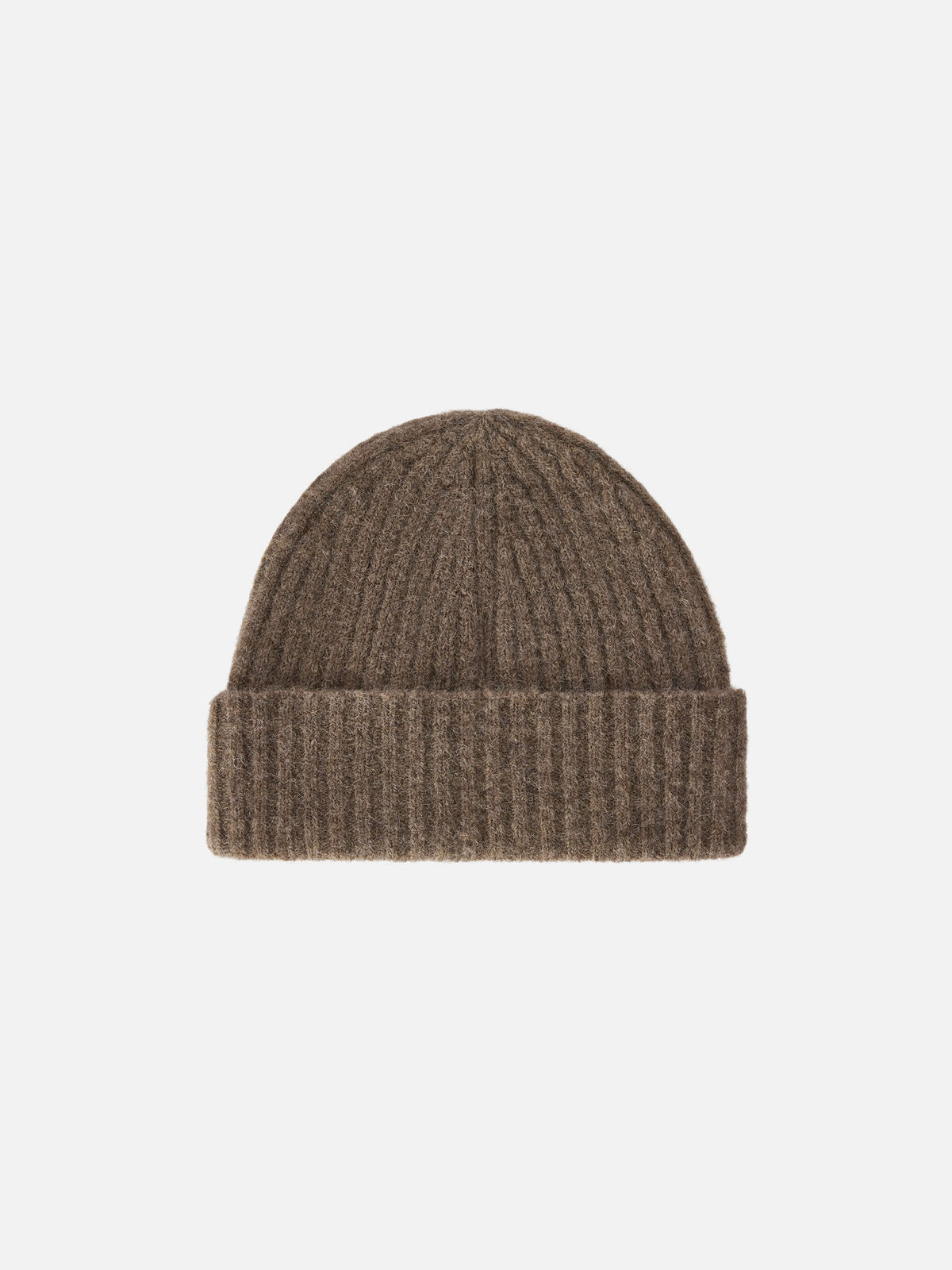 Beanie Nut Wengen aus Alpaka-Mischung mit Logostickerei 