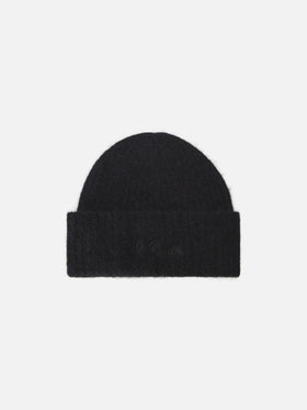 Cappello Wengen in alpaca stretch nero