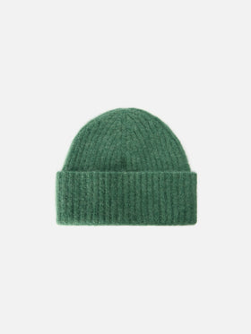 Sage green stretch alpaca hat Wengen