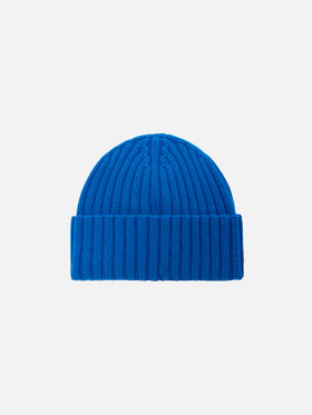 Berretto Wengen in 100% LANA bluette