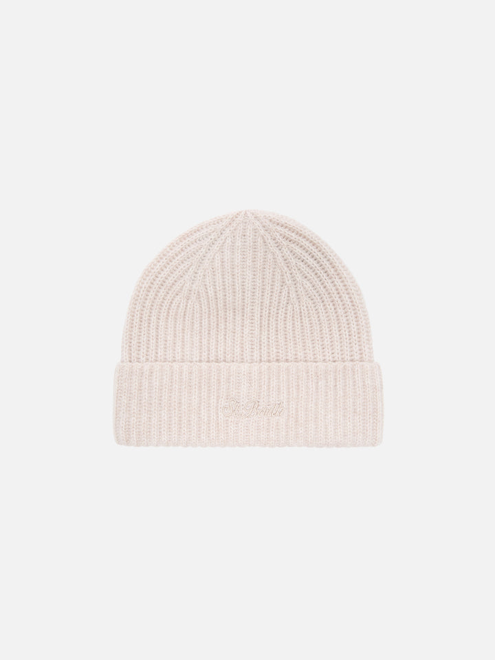 Bonnet en cachemire Wengen beige 