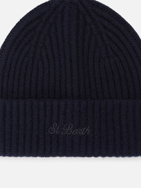 Bonnet en cachemire Wengen Navy blue 