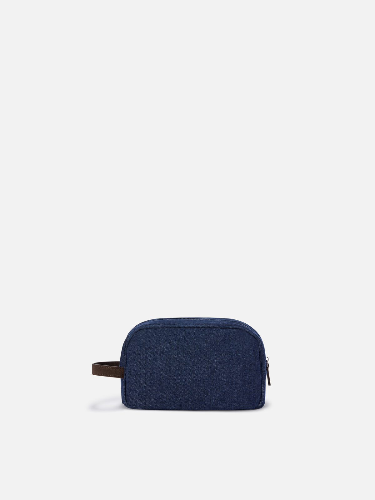 Blue Westwood denim beauty case with logo embroidery