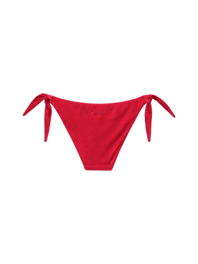 Yali – Klassische Badehose in schimmerndem Ziegelrot