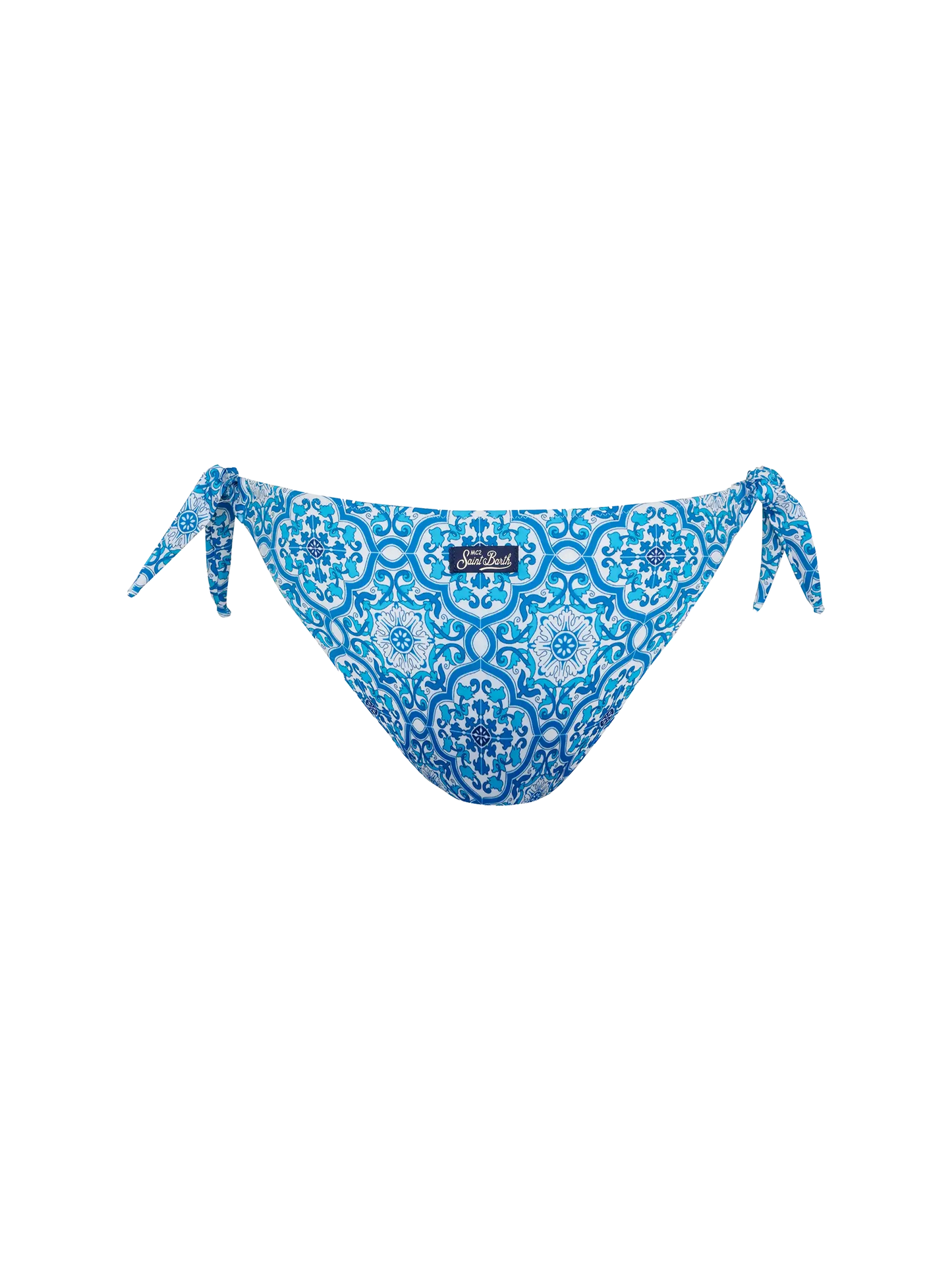 Yali classic swim briefs with majolica print