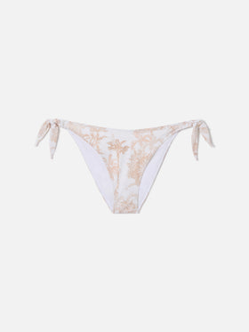 Slip mare Yali classico con stampa toile de jouy beige