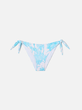 Slip mare Yali classico con stampa toile de jouy azzurra