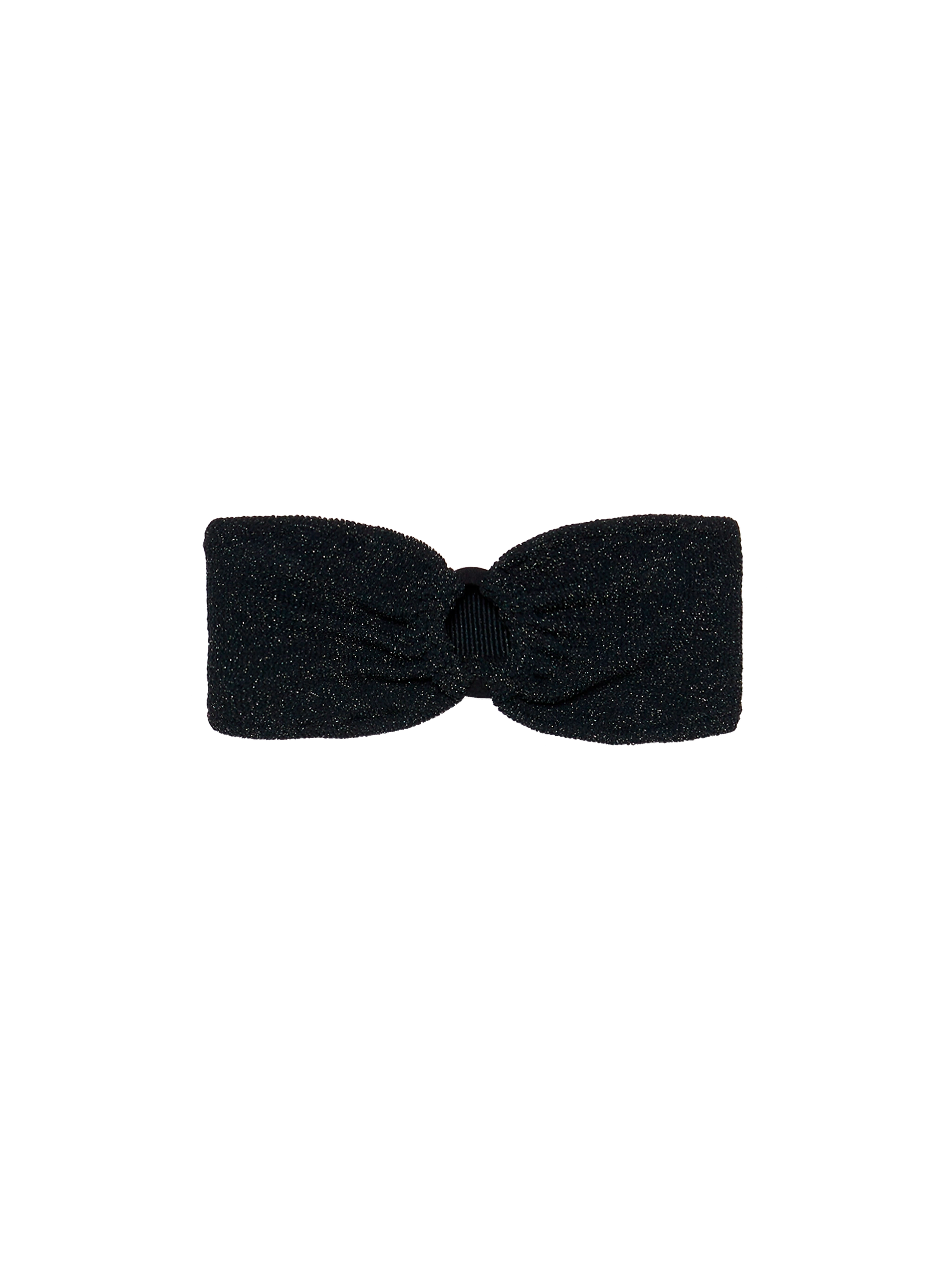 Yulia black lurex crinkle bandeau top - MC2 Saint Barth